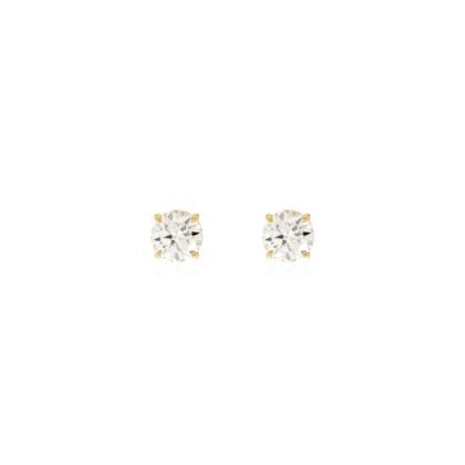 Brinco Ponto de Luz Moissanite 5mm