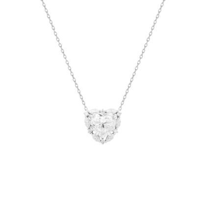 Corrente Coração Moissanite 9mm