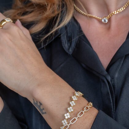 Pulseira Cravejada Aurea