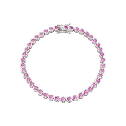 Pulseira Mil Corações Rosa