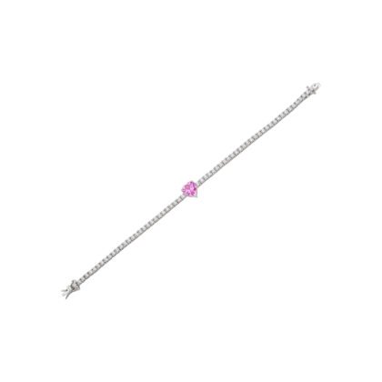 Pulseira Riviera Coração Pink
